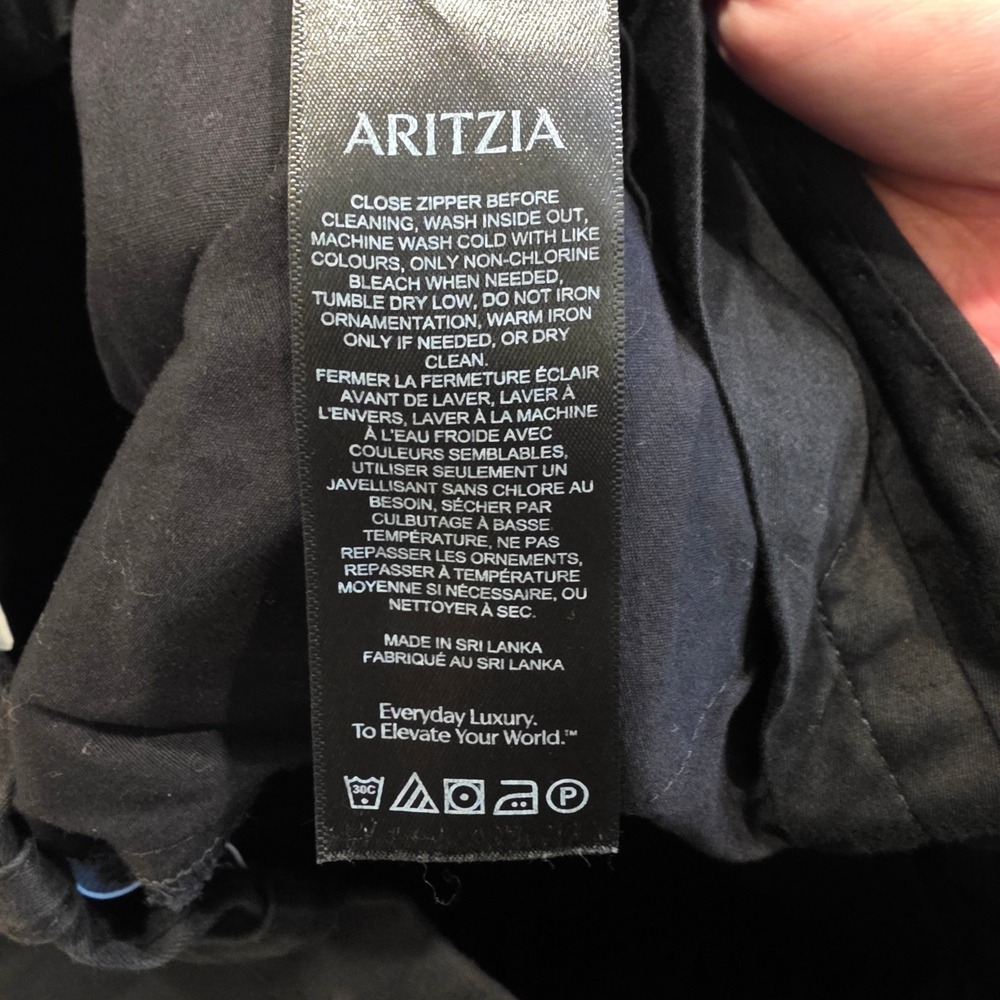 Babaton Aritzia Black Straight Leg Trousers Pants Womens 12 Minimalist Office - Picture 4 of 11